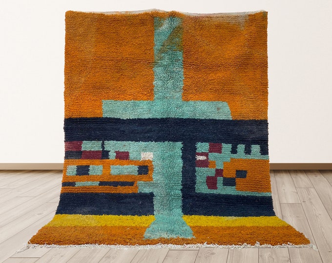 Moroccan Custom Area Rug: Handmade Unique Design.