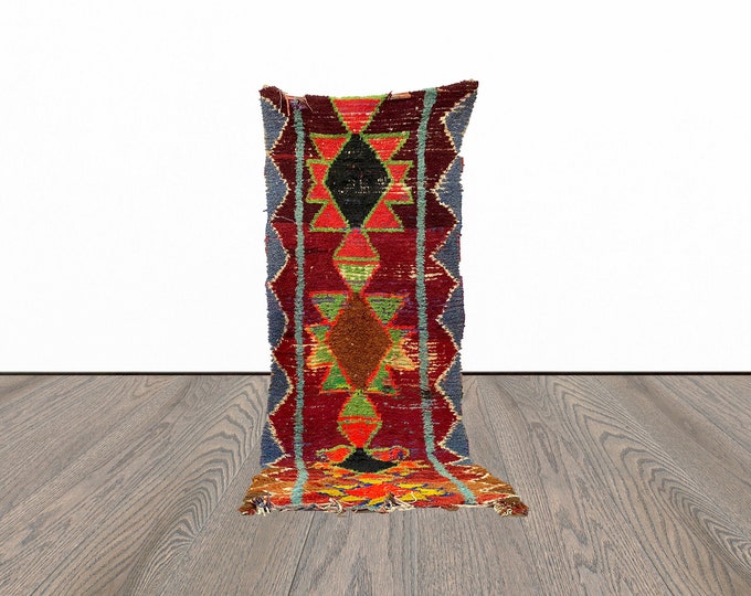 Moroccan large runner rug, 3x11 feet vintage rug runner, berber rug runner, tribal rug runner.