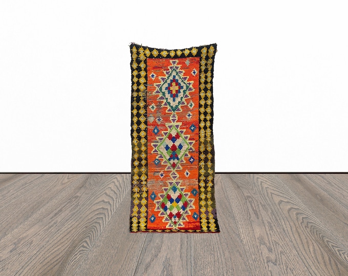 Unique runner rug, 3x6 feet entryway runner rug, small runner rug, vintage runner rug, tribal runner rug.