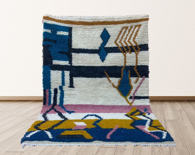 Personalized Moroccan Rug: Handmade Boho Area Rug