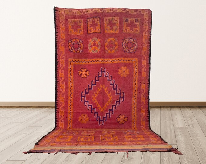 Azilal 5x11 ft Morrocan Boho Vintage Berber area rug.
