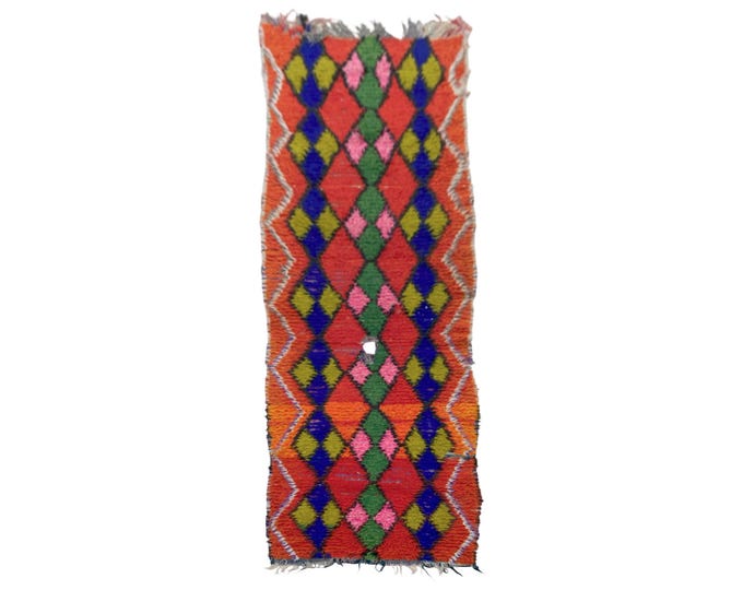 Moroccan Runner Rug – 3x8 Diamond Hallway Rug