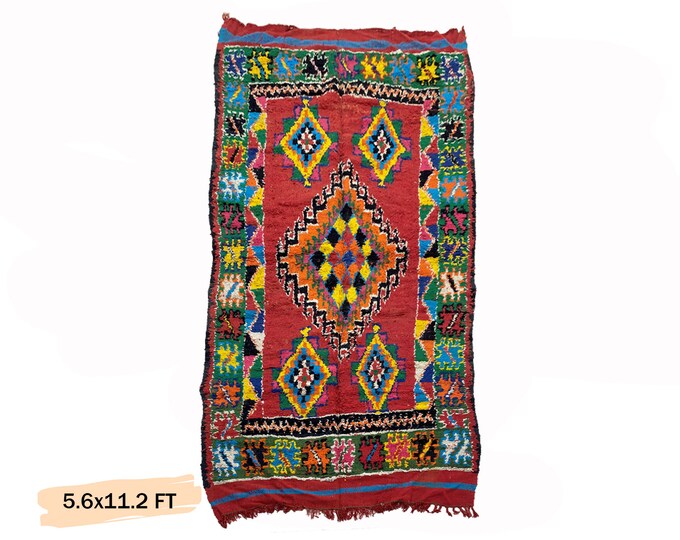 6x11 Colorful Large Moroccan Area Rug.