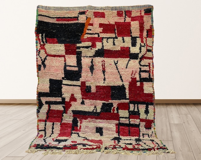 Personalized Moroccan Area Rug, Custom Woven Design.
