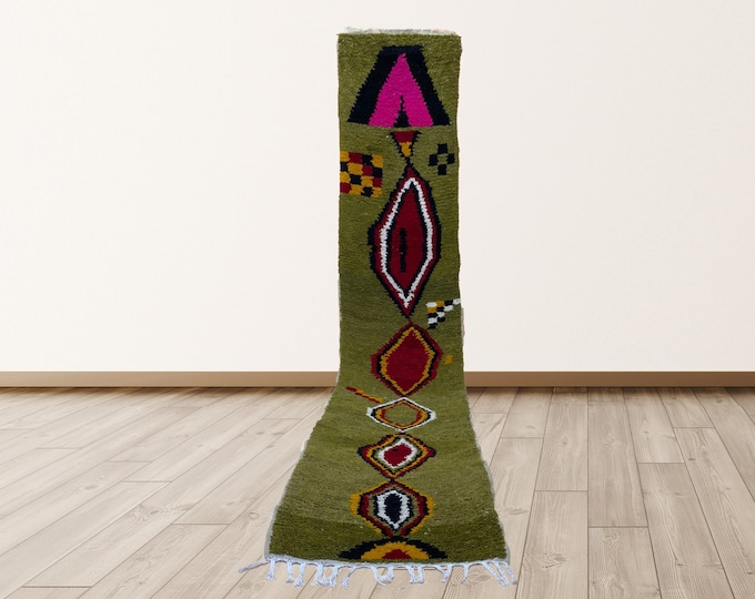 Moroccan Handmade Runner Rug: Custom Home Decor Rug.