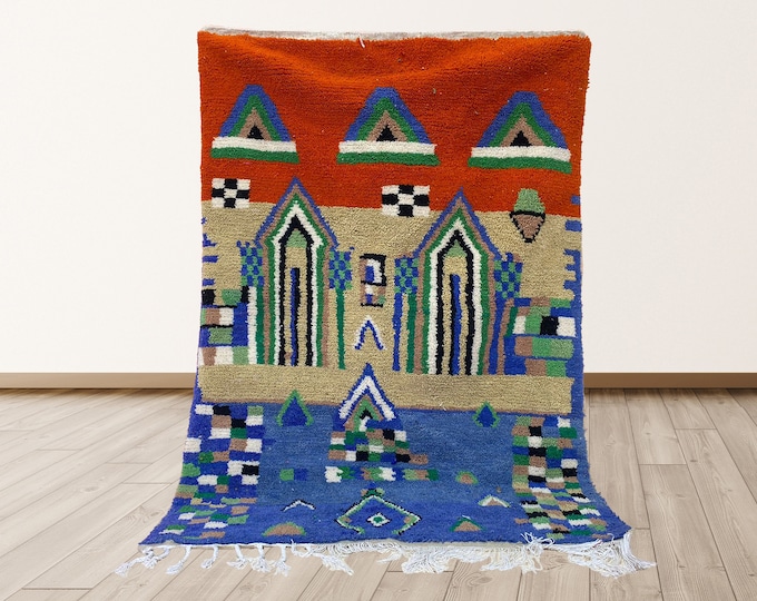 Moroccan Custom Area Rug, Handmade Home Decor.