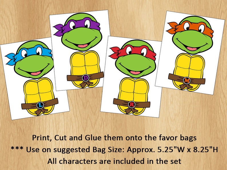 Turtles FAVOR BAGSNinja favor bagsTurtles Party SuppliesTurtles Goodie BagsTurtles Candy BagsTurtles Treat BagsTurtles Goody Bags