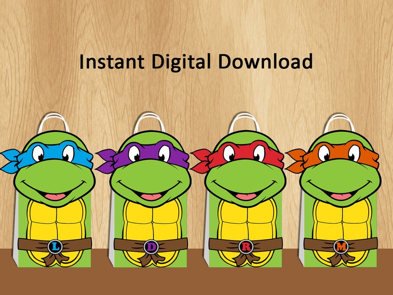Turtles FAVOR BAGSNinja favor bagsTurtles Party SuppliesTurtles Goodie BagsTurtles Candy BagsTurtles Treat BagsTurtles Goody Bags