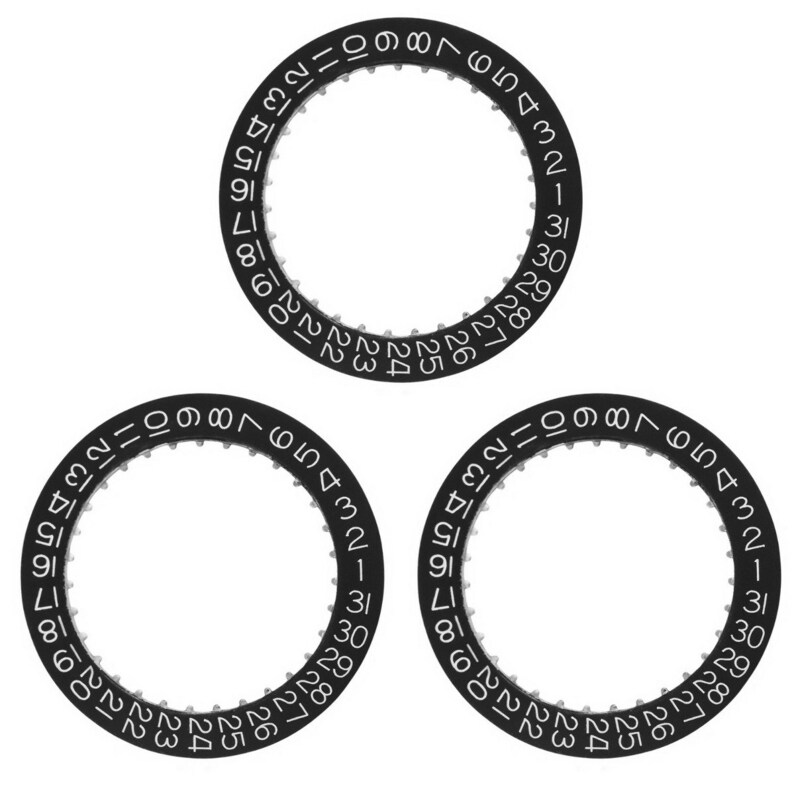 3 Date Disc For Tudor Movement Eta 2834-2 2836-2 2846 2878 Black 3H Window