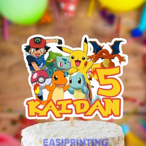 Pokemon Ash Pikachu Kids Fans Edible Cake Toppers – Ediblecakeimage