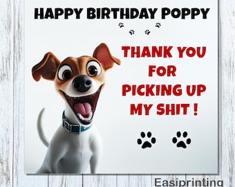 Personalised Funny Dog Birthday Card