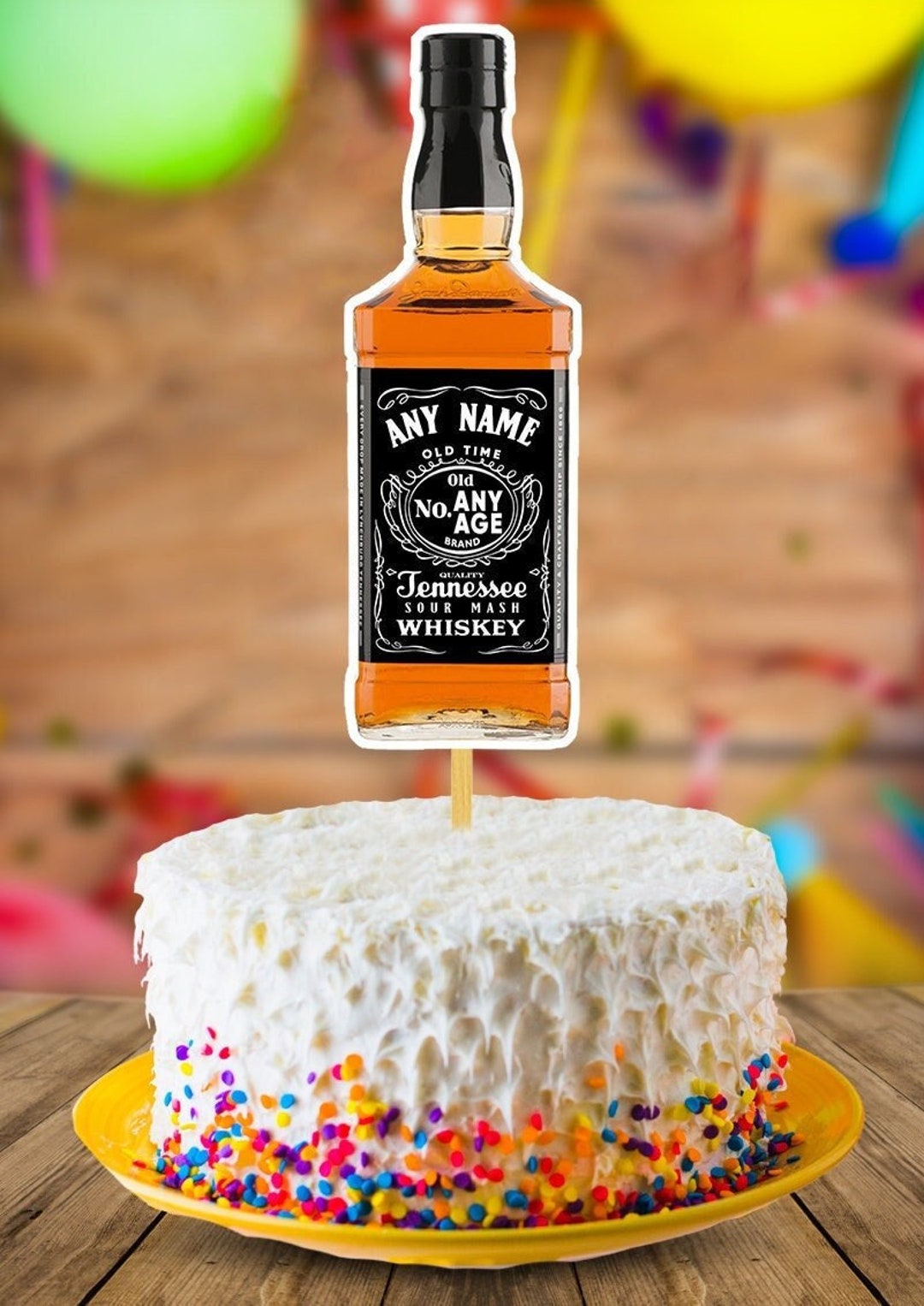 JACK DANIEL'S PERSONALISED Birthday Cake Topper Any Name/ Etsy UK