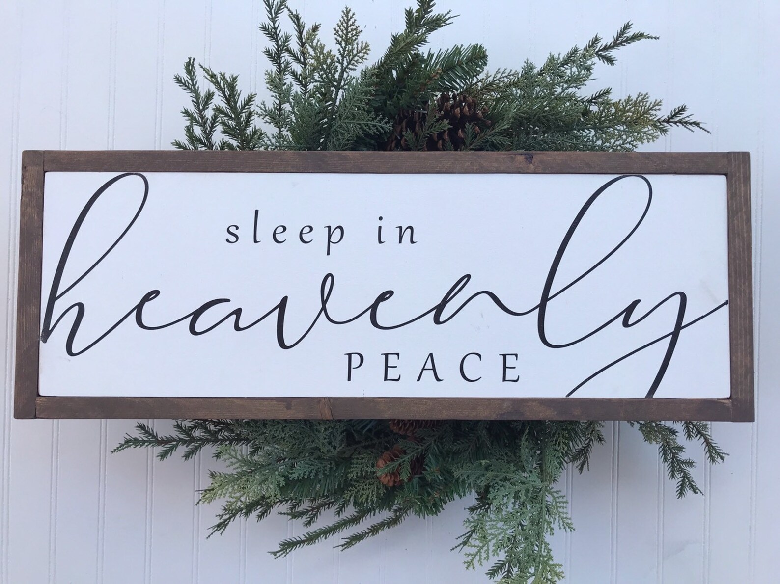 Sleep In Heavenly Peace Wood Sign Fixer Upper Modern Etsy
