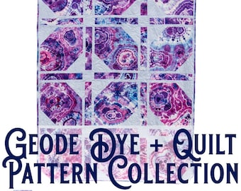 Colección de patrones PDF Geode Dye + Quilt
