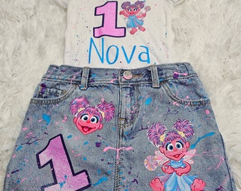Abby Cadabby Sesame Street Outfit, Abby Matching Shirts, First Birthday Outfit, Sesame Street Tutu, Sesame Street Family Shirts Abby