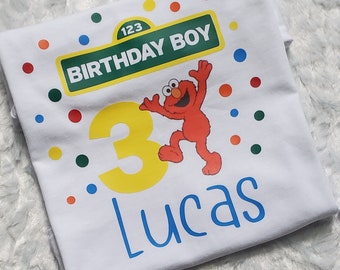 Etsy elmo birthday shirt Clearance
