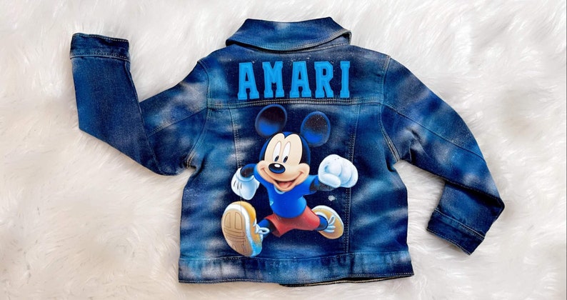 Mickey Mouse Denim Outfit, Mickey Mouse Jean Set, Mickey Mouse Birthday Outfit, Mickey Mouse Shirt, Mickey Mouse Family Shirts image 2