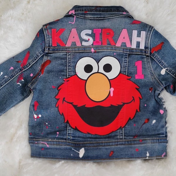 Elmo Sesame Street Jacket, Custom Elmo Jacket Elmo Matching Shirts, Elmo Birthday Outfit, Sesame Street