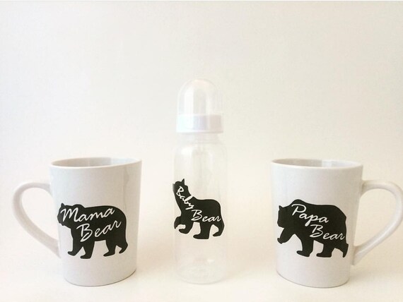 Mama and Papa Bear Mug Set - 904 Custom