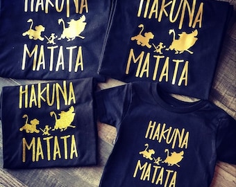 Lion King Family Shirt Set/hakuna matata shirt/ King Birthday Shirt