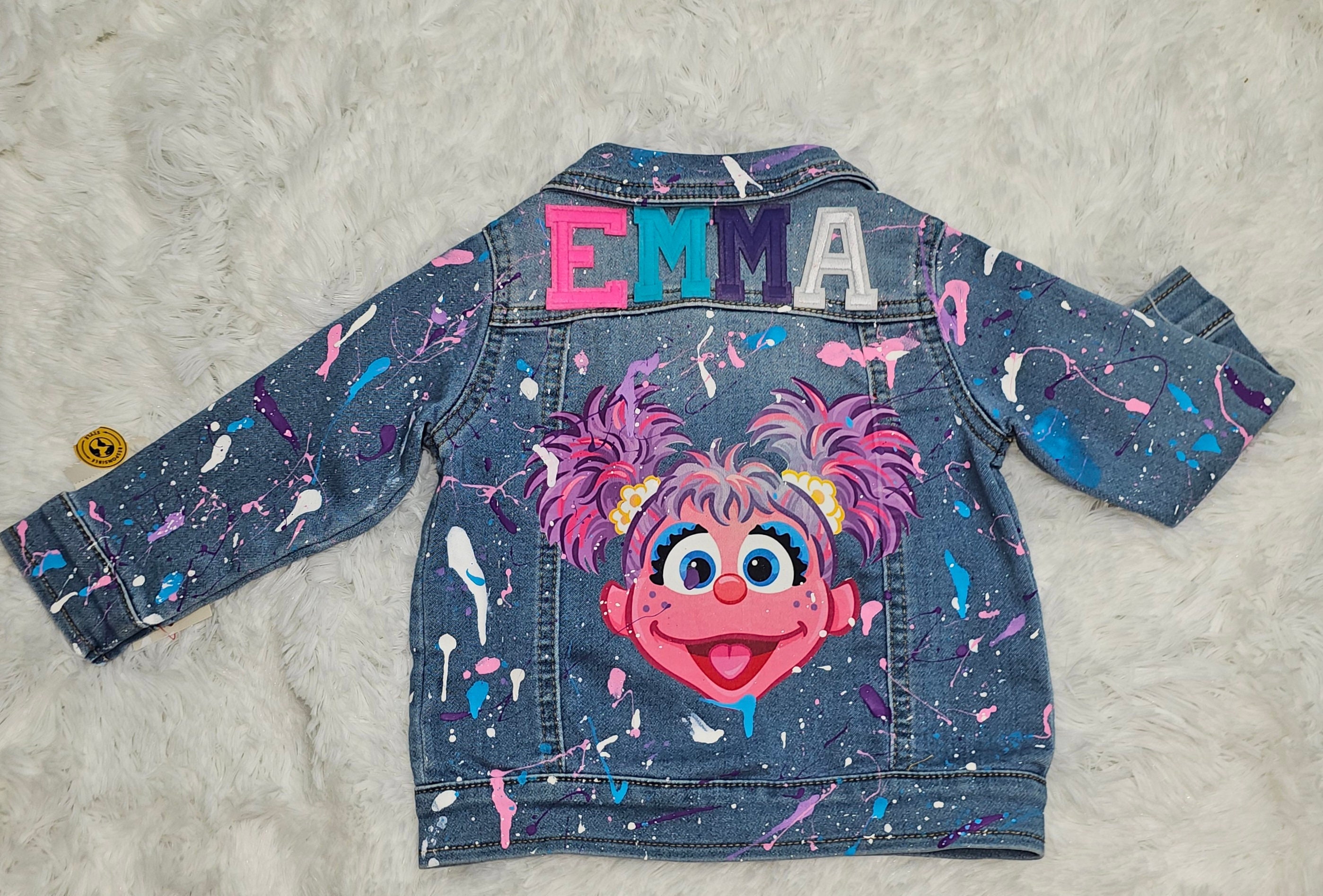 Abby Cadabby Sesame Street Jacket Elmo Sesame Street Jacket Custom Abby Jacket Elmo Matching Shirts Abby Birthday Outfit Sesame Street Etsy