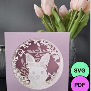 Boite lumineuse 3D lapin noeud