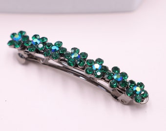 Small Crystal Hair Barrette - 2 Inch Hair Accent Piece for Women, Delicate Gift for Women