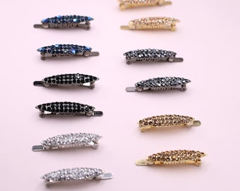 Barrettes For Thin Hair, Hair Barrettes for Thin Hair, Small Crystal  Magnetic Hair Barrettes