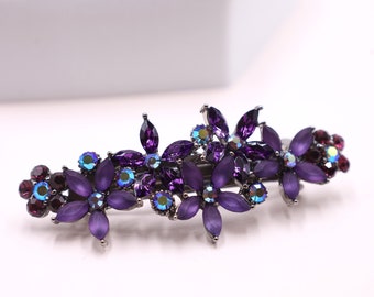 Purple Chrismas Hair Accessories For Women, Hair Accessory For Prom, Purple Hair Barrette, Women's Hair Clips.