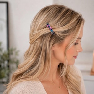 Crystal Flower Alligator Hair Clips: Mother of the Bride Hair Accessories (Pair)