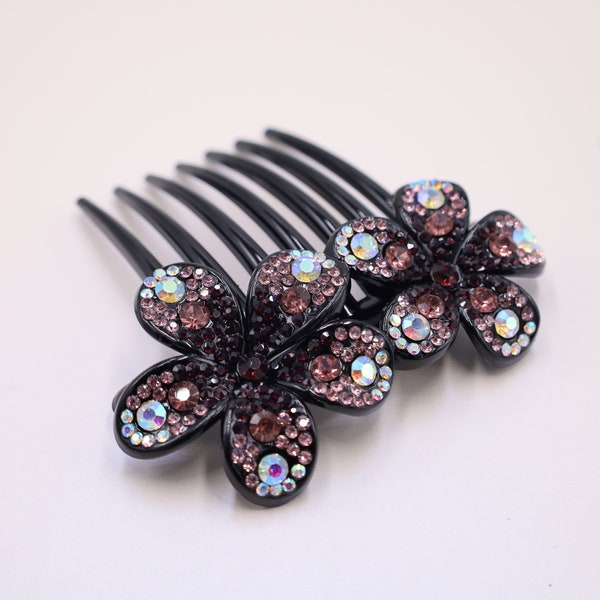 Purple Updo Hair Accessory - Women's French Twist Long Leg Comb with Lightweight Design Comb, Women Hair Accessories