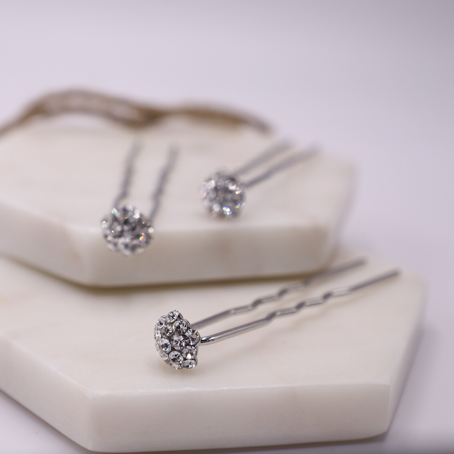 Wedding Bridal Hair Pins Silver Hair Pins for Bride Crystal Etsy