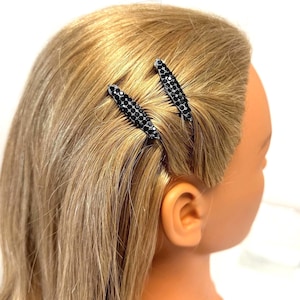 細くて薄い髪用のマグネット付きバレッタ、ショートロングヘア用のヘアクリップ、サイド用のレディースバレッタ、彼女へのクリスタルヘアアクセサリーギフト