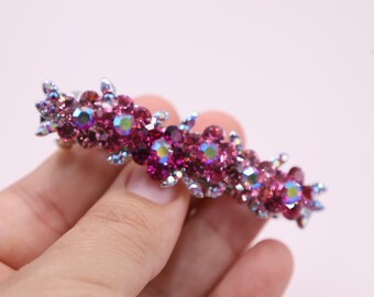 Pink Hair Clip Barrette Aesthetic Hair Accessories Wedding Guest Hair Clips French Hair Barrette