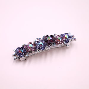 Lila Kristall Haar Accessoire Lila Haarspange Haarspange Haarspange für dickes Haar Formelle Haar-Accessoire für Frauen