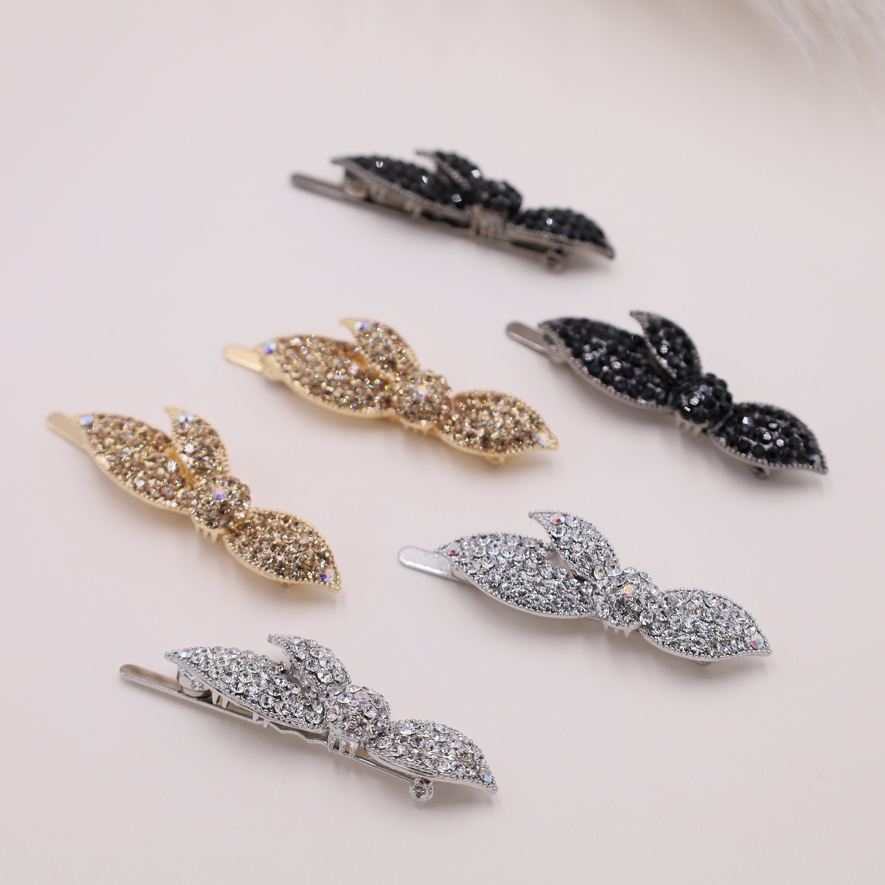 Hair Clip, Magnetic Hair Accessories, Women Hair Clips, Fine Hair Barrette,  Crystal Hair Clips,dragonfly Hair Pins 