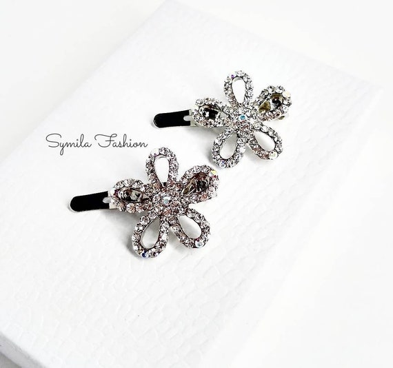 Magnetic Hair Clips Flower Hair Clips Thin Hair Barrettes Etsy