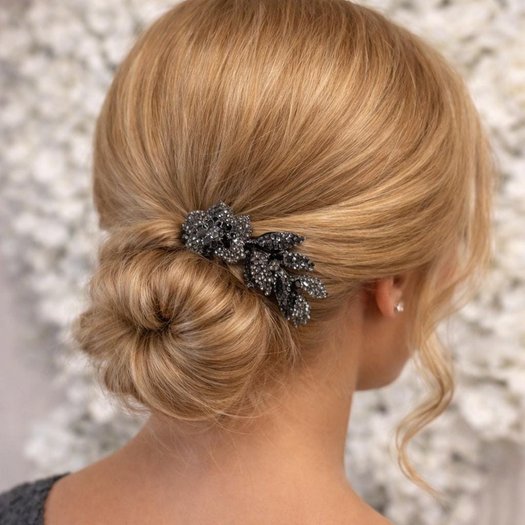 Black Formal Hair Clip - Etsy