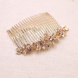 Timeless Rose Gold Beauty - Wedding Hair Comb, Decorative Bridal Side Comb