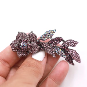Purple  Hair Accessories For Women, Hair Accessory For Prom, Purple Wedding Barrette, Women jeweled Hair Clip, Elegant Formal Hair Piece