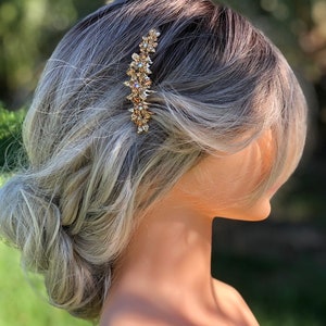 Golden Touch for Your Special Day - Wedding Hair Comb, Decorative Bridal Hairpiece