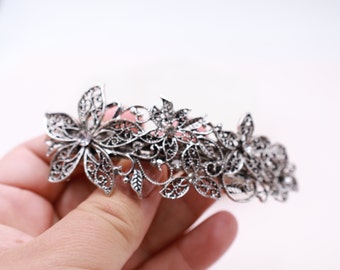 Vintage Style Hair Accessories, Large Hair Barrette for Thick or Fine Hair, Vintage Wedding Theme Hair Clips.