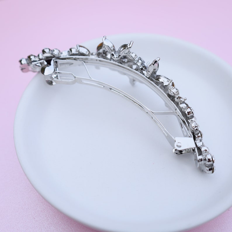 Crystal Hair Clip Barrette Fine Crystals Hair Barrette Hair Etsy