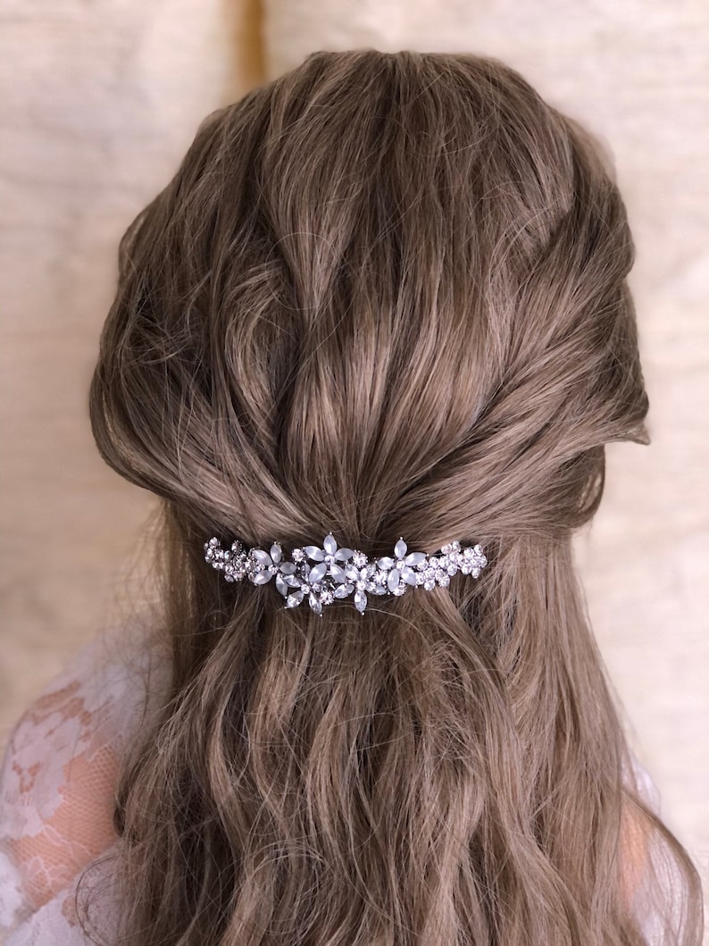 Crystal Hair Clip Barrette Fine Crystals Hair Barrette Hair Etsy