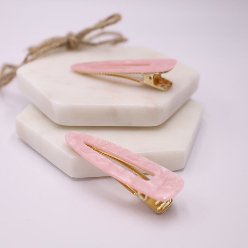 Hair Clips Acrylic Alligator Hair Clip Set of 2 Teardrop Etsy