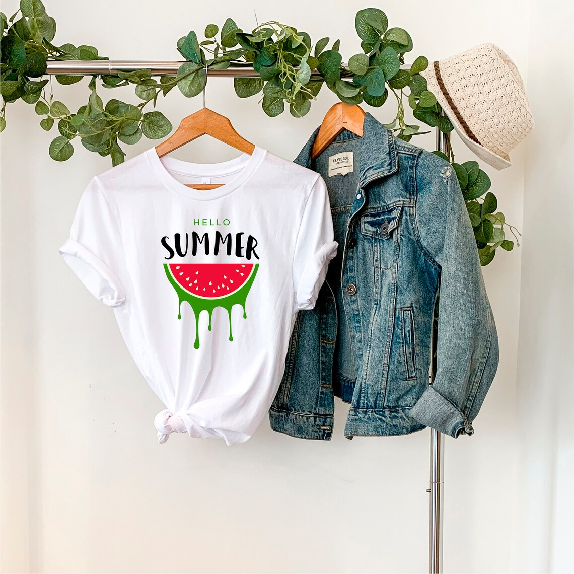 Download Watermelon cut file watermelon svg hello summer svg | Etsy