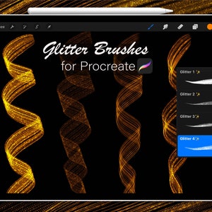 Glitter brushes for procreate, sparkling brushes procreate, sparkling, shiny brushes procreate, glitter brush