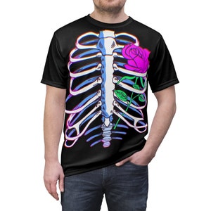 Pastel Goth Skeleton Ribcage T-Shirt