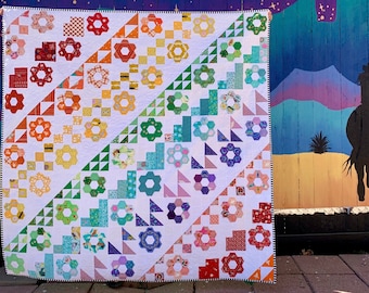Hexie Spectrum Quilt Pattern