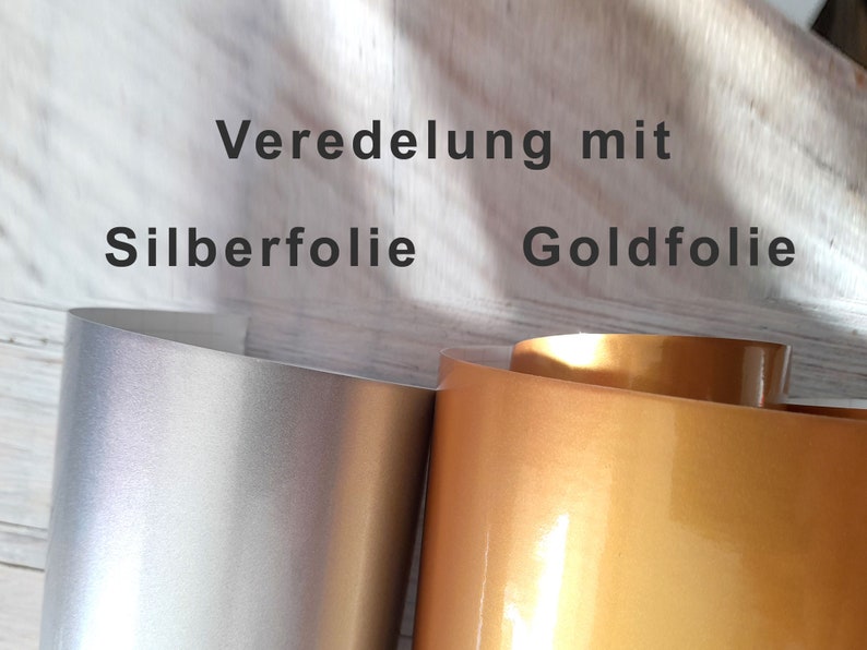 Fotoalbum Hochzeitsalbum Eukalyptus unten personalisierbar echtes Leinen Gold Silber Veredelung Bild 3